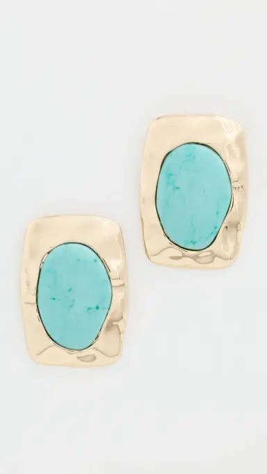 Ettika Hidden Treasure Earrings in Turquoise Turquoise One Size | Thumbnail 2
