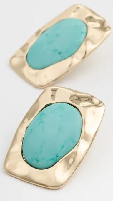 Ettika Hidden Treasure Earrings in Turquoise Turquoise One Size | Thumbnail 4