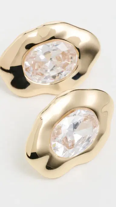 Ettika Molten Glow Crystal Studs Gold One Size | Thumbnail 4 Ettika Molten Glow Crystal Studs Gold One Size | Thumbnail 4