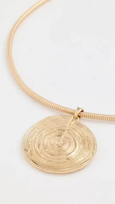 Ettika Statement Swirl Pendant Choker Gold One Size | Thumbnail 4
