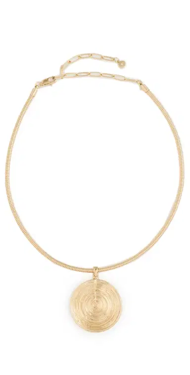 Ettika Statement Swirl Pendant Choker Gold One Size | Thumbnail 1