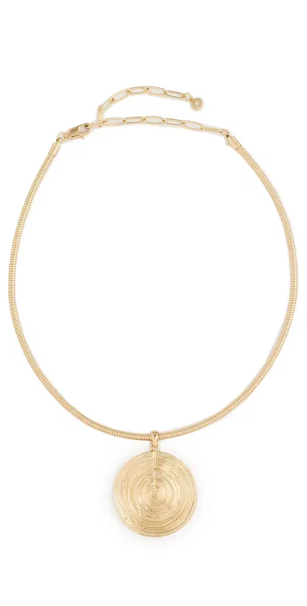 Statement Swirl Pendant Choker Gold One Size
