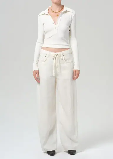 Citizens of Humanity Brynn Drawstring Trouser - Vanilla | Thumbnail 2