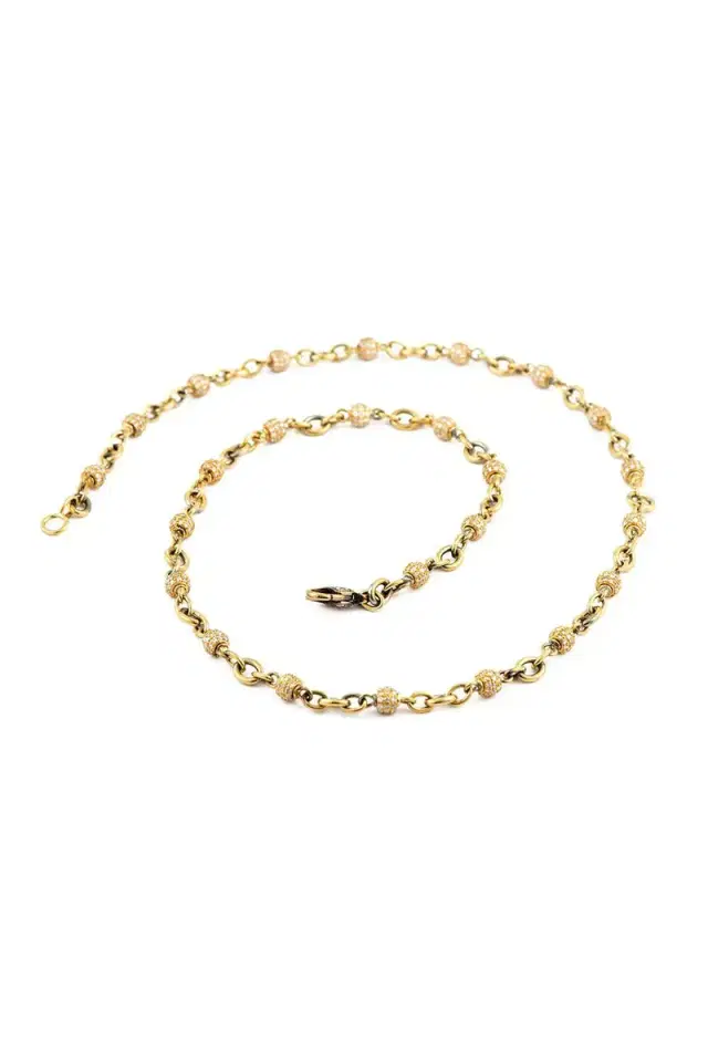 Sylva & Cie Diamond Beaded Necklace