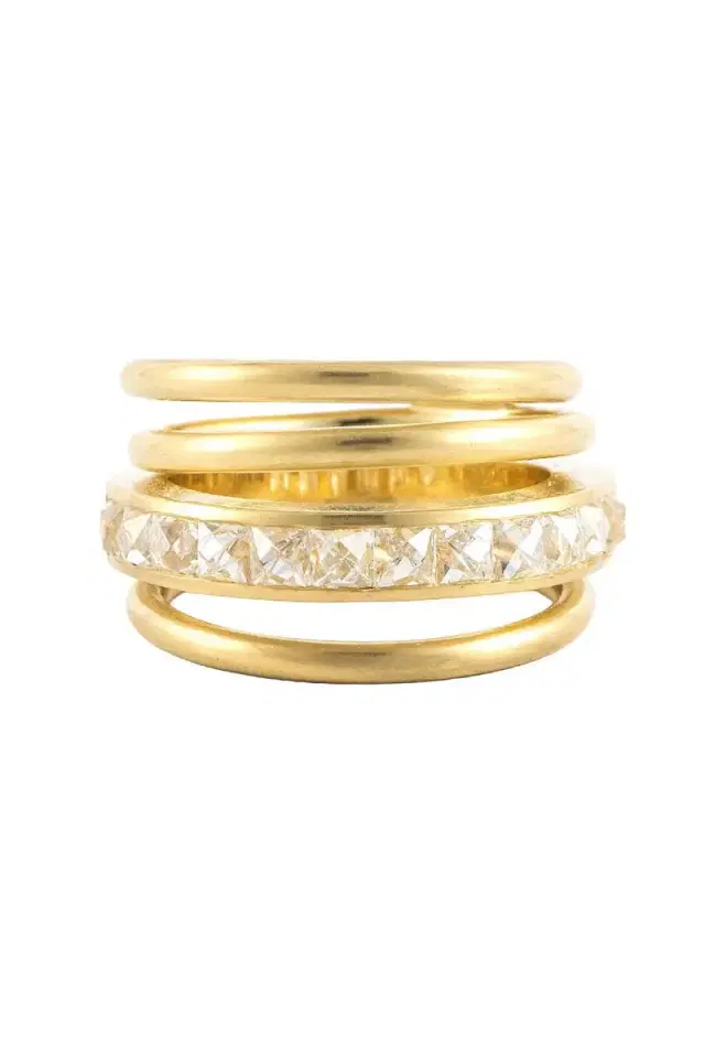 Diamond Spiral French Cut Ring