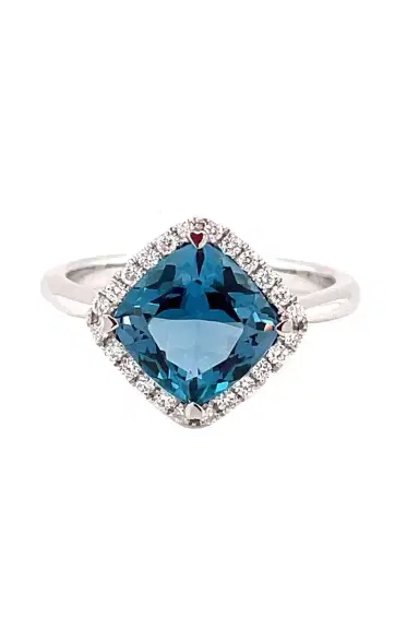 LISA NIK Diamond Swiss Blue Topaz Ring | Thumbnail 1 LISA NIK Diamond Swiss Blue Topaz Ring | Thumbnail 1