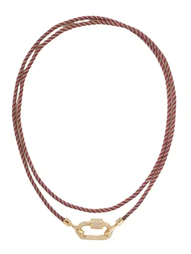 Marla Aaron 14-karat Gold, Diamond And Cord Necklace | Thumbnail 1