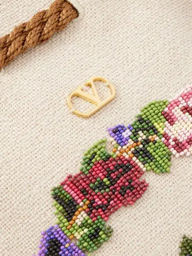 Valentino Garavani Nellcôte Alice Sequin-embellished Brass Logo Drawstring Bag | Thumbnail 5 Valentino Garavani Nellcôte Alice Sequin-embellished Brass Logo Drawstring Bag | Thumbnail 5