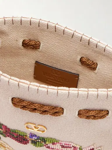 Valentino Garavani Nellcôte Alice Sequin-embellished Brass Logo Drawstring Bag | Thumbnail 6 Valentino Garavani Nellcôte Alice Sequin-embellished Brass Logo Drawstring Bag | Thumbnail 6