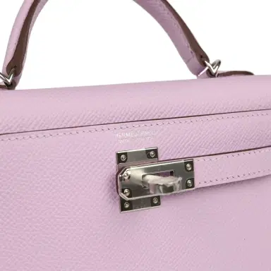 HERMÈS Hermes Kelly Sellier 20 Guimauve Epsom Palladium Hardware | Thumbnail 7