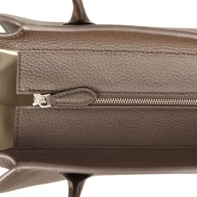 The Row The Row Marlo 12 Tote Bag Deep Brown Calfskin Silver Hardware | Thumbnail 8 The Row The Row Marlo 12 Tote Bag Deep Brown Calfskin Silver Hardware | Thumbnail 8