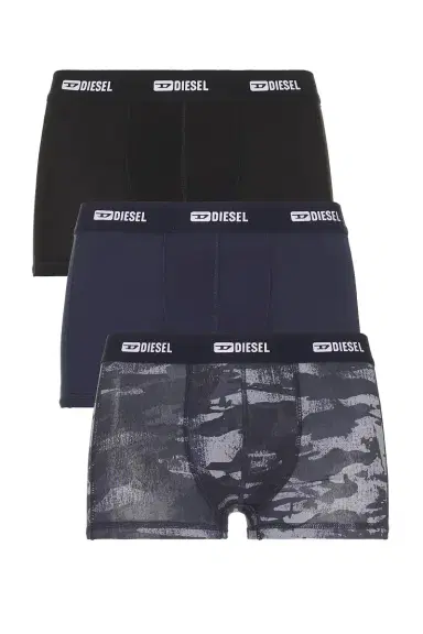 Diesel 3-Pack Boxer Briefs Plain And Camo | Thumbnail 1