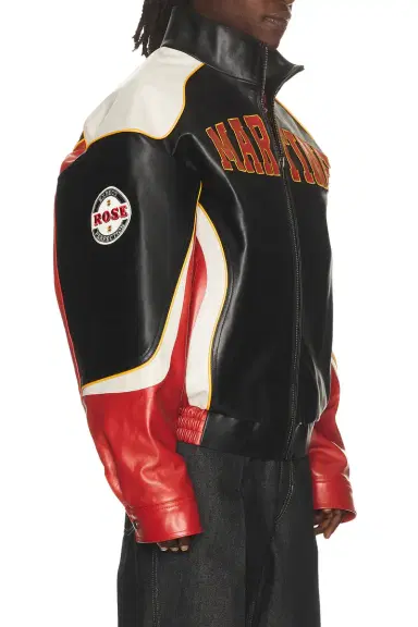 Martine Rose Superbowl Leather Jacket | Thumbnail 2 Martine Rose Superbowl Leather Jacket | Thumbnail 2