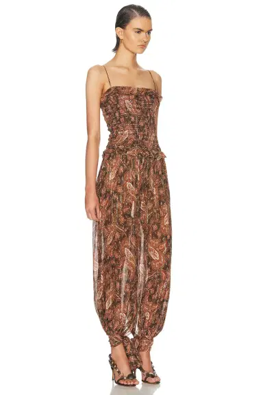 The Andamane Noor Wide Pant Smocked Jumpsuit | Thumbnail 2 The Andamane Noor Wide Pant Smocked Jumpsuit | Thumbnail 2
