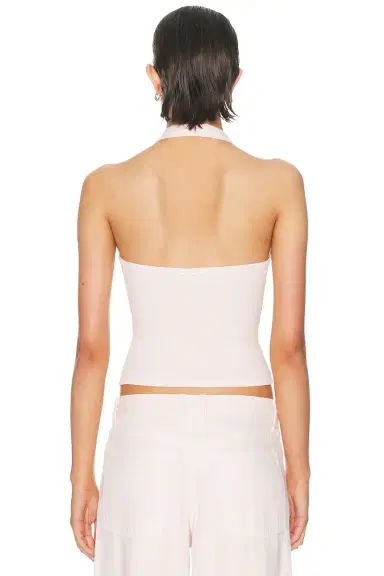 ENZA COSTA Cotton Rib U Halter Top | Thumbnail 3