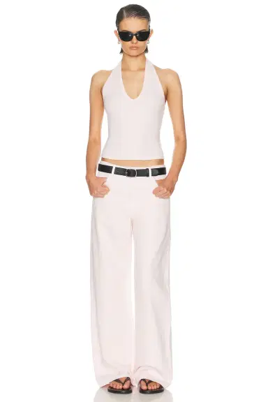 ENZA COSTA Cotton Rib U Halter Top | Thumbnail 4
