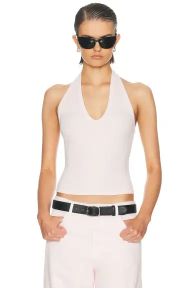 ENZA COSTA Cotton Rib U Halter Top | Thumbnail 1