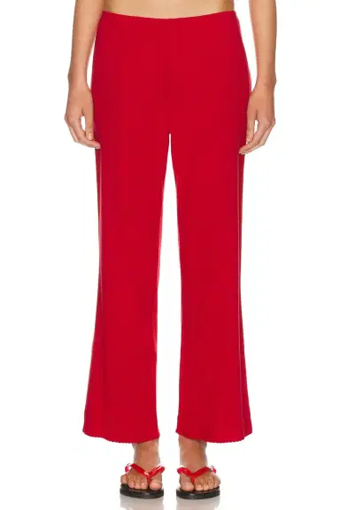 DONNI. The Baby Rib Scallop Pant | Thumbnail 1 DONNI. The Baby Rib Scallop Pant | Thumbnail 1