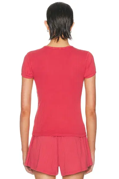 DONNI. The Pointelle Baby Tee | Thumbnail 3