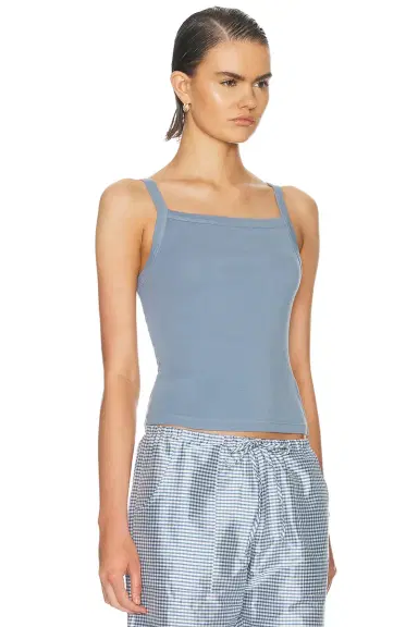 DONNI. The Baby Rib Square Neck Tank Top | Thumbnail 2