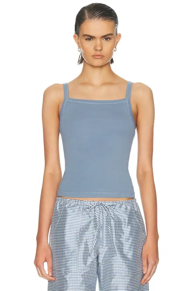 DONNI. The Baby Rib Square Neck Tank Top