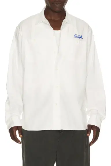 Polo Ralph Lauren Long Sleeve Herringbone Chino Frank Work Shirt | Thumbnail 2