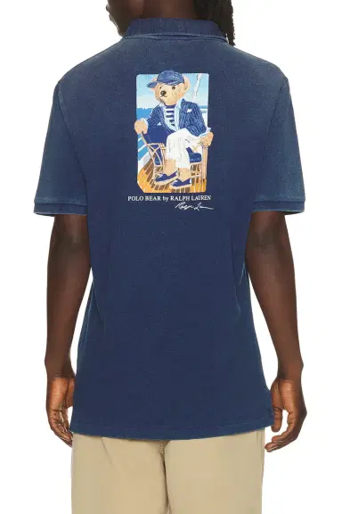 Polo Ralph Lauren Short Sleeve Mesh Novelty Bear Polo | Thumbnail 1