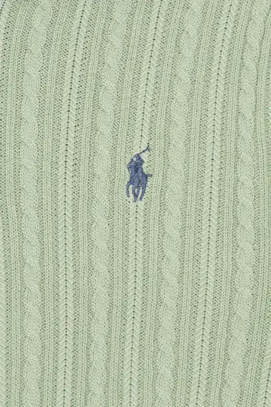 Polo Ralph Lauren Short Sleeve Featherweight Cable Knit 3-button Placket Polo Sweater | Thumbnail 5
