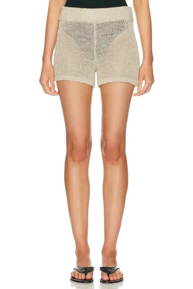 Linen Open Knit Short