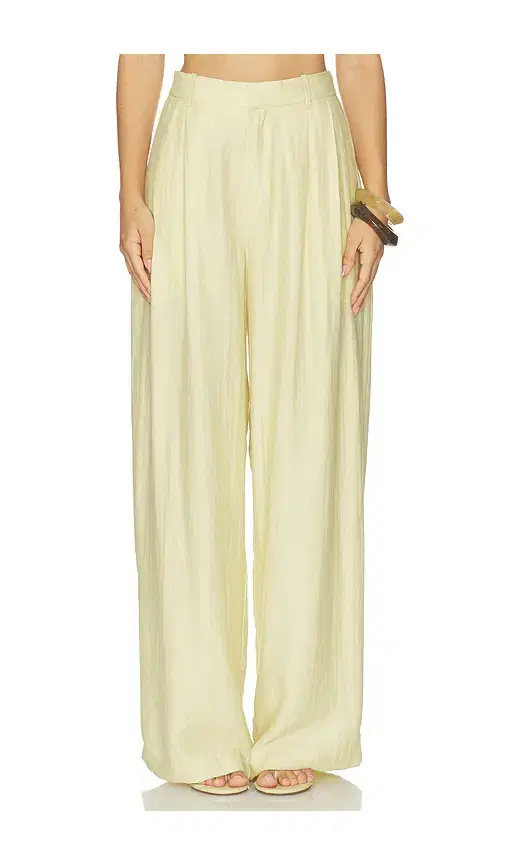 Hedi Mid Waist Tailored Linen Pant