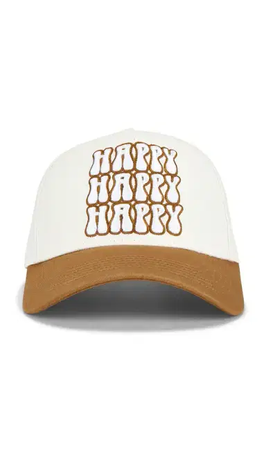 Happy Caps Stacked Bubble Logo Two Tone 5 Panel Hat | Thumbnail 1