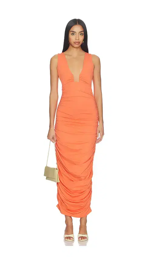 Square Wire Gathered Tank Dress