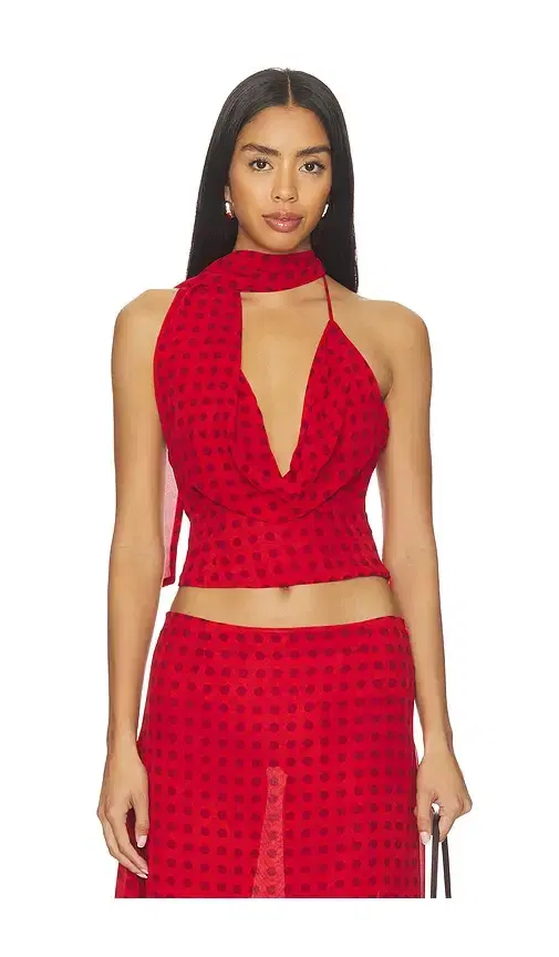 MORE TO COME Landry Cowl Neck Top