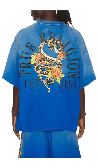 True Religion Floral Snake Oversized Tee | Thumbnail 1 True Religion Floral Snake Oversized Tee | Thumbnail 1