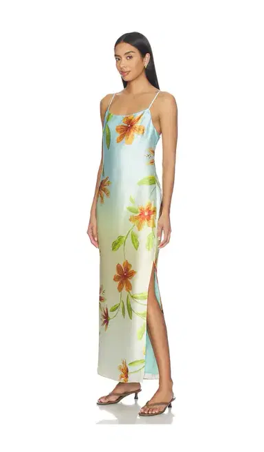 Milly Lily Floral Satin Dress | Thumbnail 2 Milly Lily Floral Satin Dress | Thumbnail 2