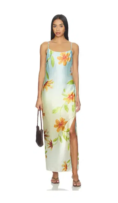 Milly Lily Floral Satin Dress | Thumbnail 1 Milly Lily Floral Satin Dress | Thumbnail 1