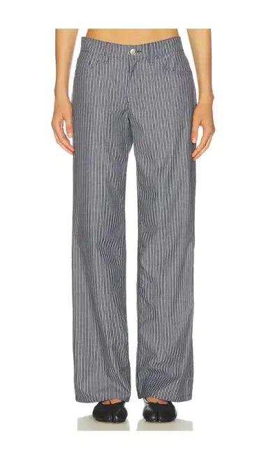 rag & bone Saige Low-Rise Stripe Poplin Pant | Thumbnail 1