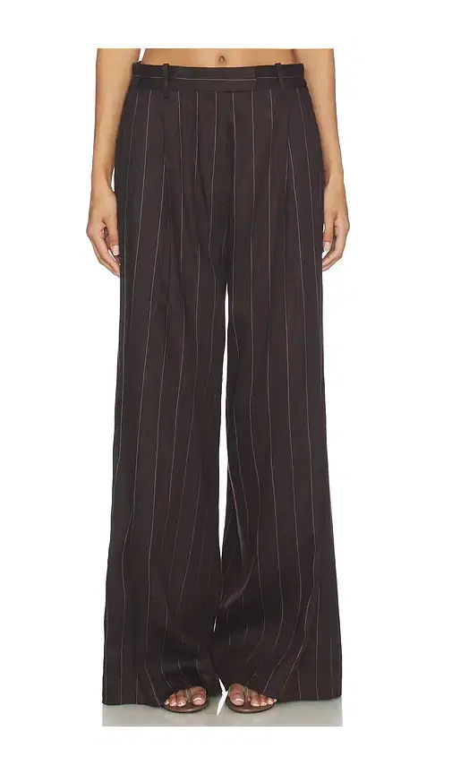 Wide Double Pleated Trousers