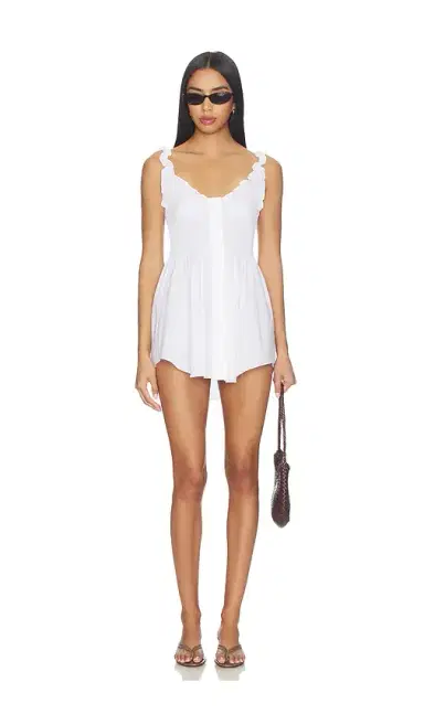 Skims Garment Washed Poplin Mini Dress | Thumbnail 1
