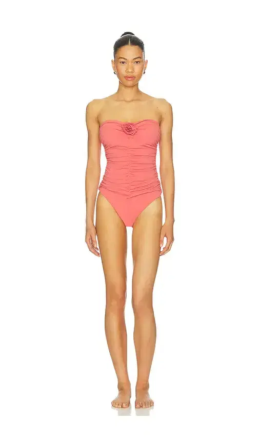 susana monaco Flower Gathered One Piece Swimsuit