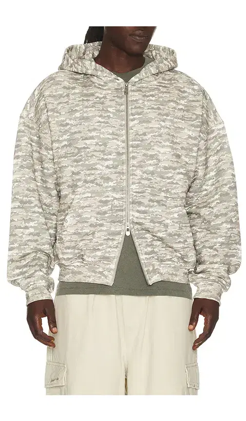 Digital Cloud Camo Zip Up Hoodie