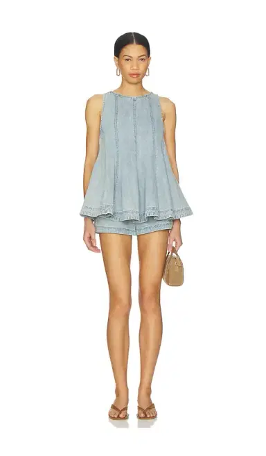 Free People Cassius Denim Set | Thumbnail 1 Free People Cassius Denim Set | Thumbnail 1
