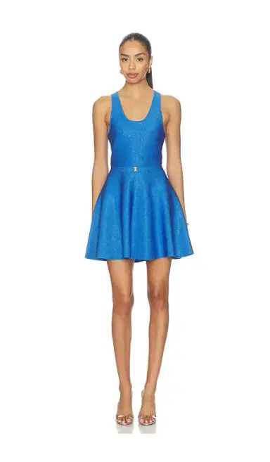 Karina Grimaldi Cleo Knit Metallic Mini Dress | Thumbnail 1 Karina Grimaldi Cleo Knit Metallic Mini Dress | Thumbnail 1