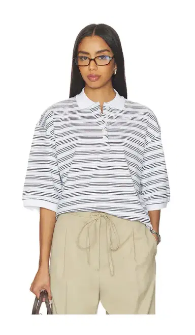 RÓHE Striped Oversized Polo | Thumbnail 1