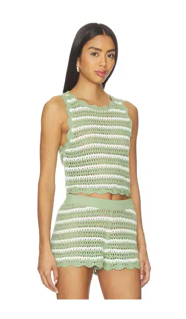Alice + Olivia Alice + Olivia Ciara Cropped Pointelle Pullover | Thumbnail 2 Alice + Olivia Alice + Olivia Ciara Cropped Pointelle Pullover | Thumbnail 2