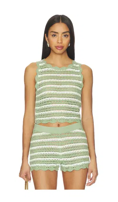 Alice + Olivia Alice + Olivia Ciara Cropped Pointelle Pullover | Thumbnail 1 Alice + Olivia Alice + Olivia Ciara Cropped Pointelle Pullover | Thumbnail 1