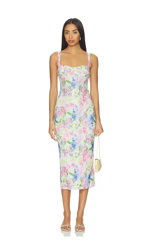 MINKPINK Celina Mesh Midi Dress