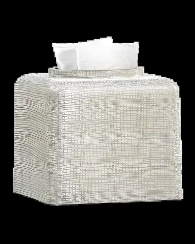Labrazel Woven Tissue Box Cover, Platinum | Thumbnail 2