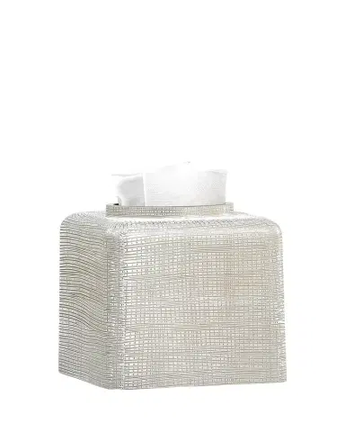 Labrazel Woven Tissue Box Cover, Platinum | Thumbnail 1