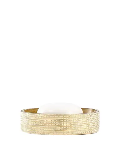 Labrazel Woven Soap Dish, Gold | Thumbnail 1